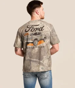 JEDCo Ford Camo Built Tough T-Shirt Washed Camo Best