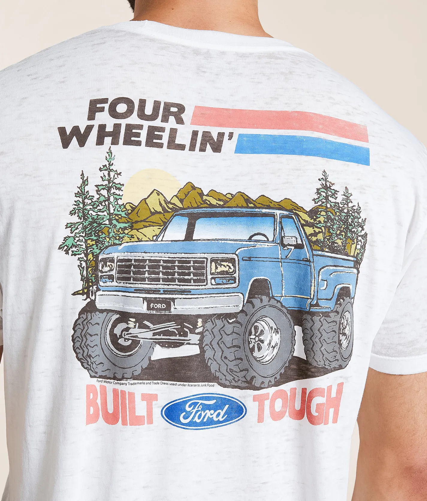 Junkfood Ford Four Wheeling T-Shirt White Online