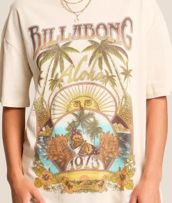 Tops | Billabong Forever Dawn Oversized T-Shirt White Cap