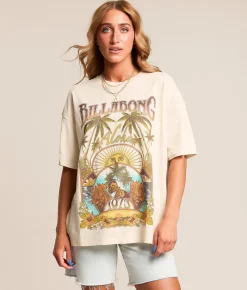 Tops | Billabong Forever Dawn Oversized T-Shirt White Cap