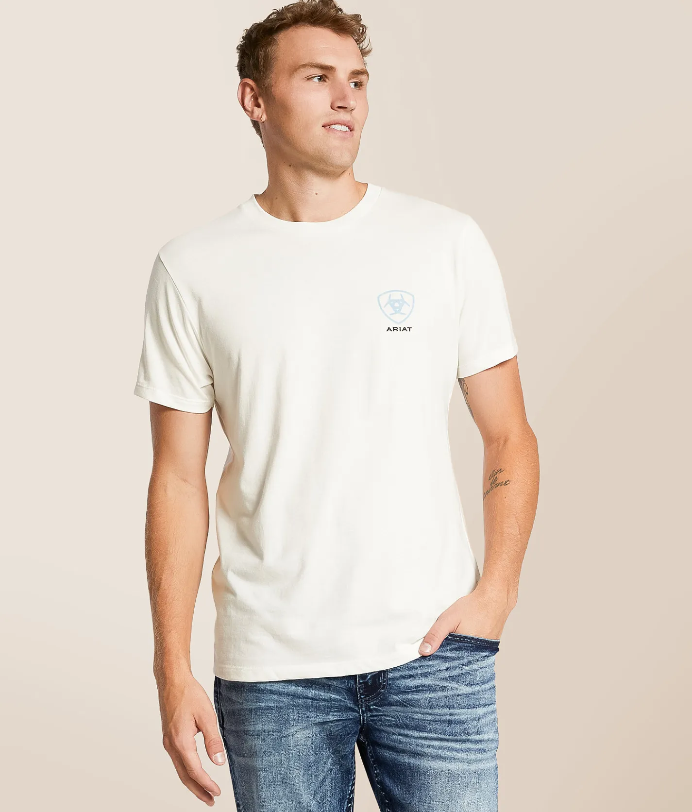 Ariat Forged Freedom Shield T-Shirt Antique White