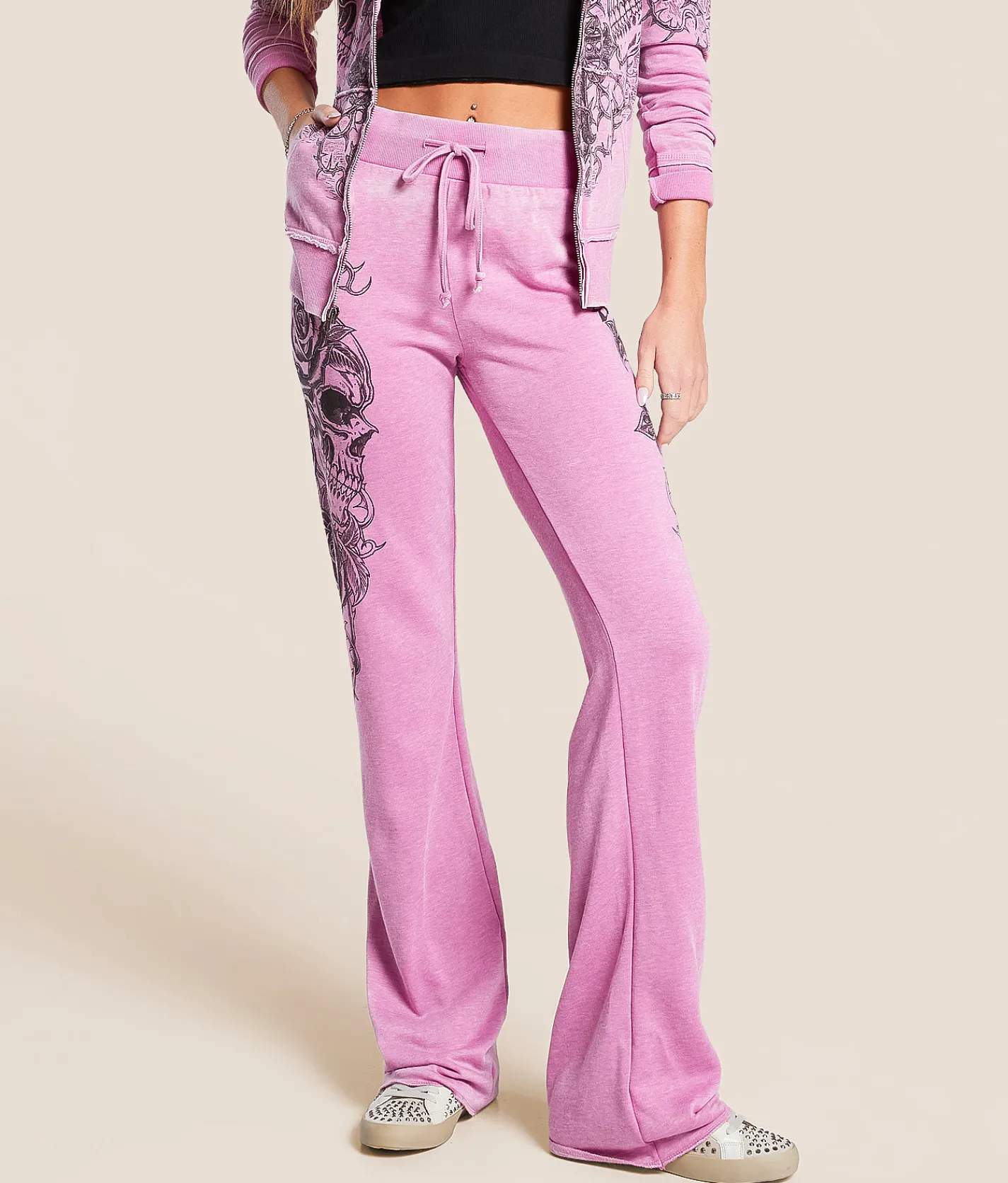 Affliction Forgotten Sweatpant Pink Clearance
