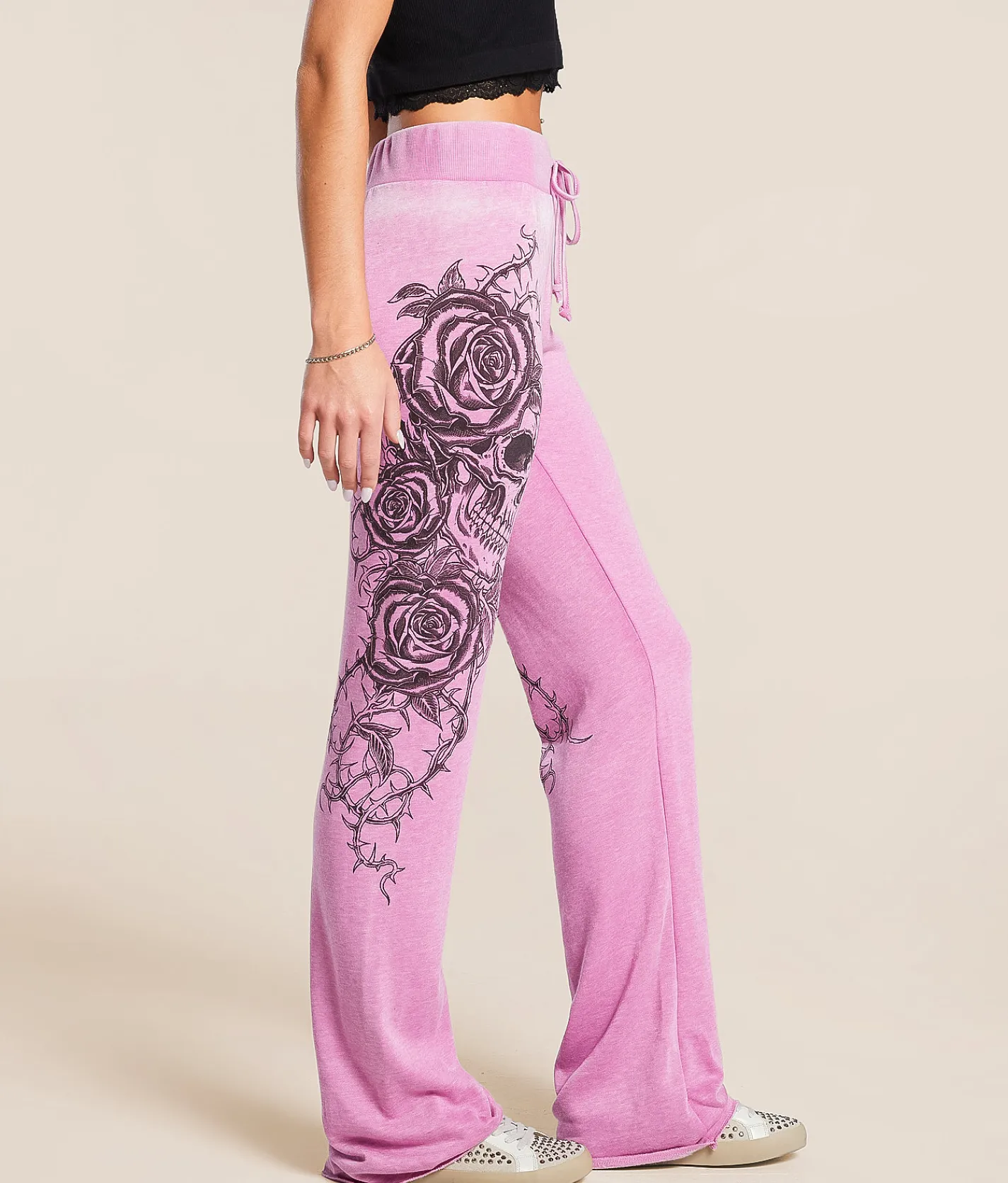Affliction Forgotten Sweatpant Pink Clearance
