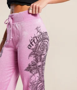 Affliction Forgotten Sweatpant Pink Clearance