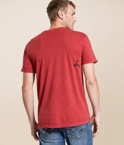Affliction Forgotten T-Shirt Affliction Red Lava Wash Discount