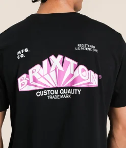 Brixton Forman T-Shirt Black Worn Wash