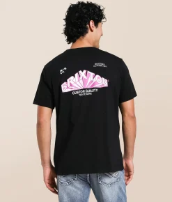 Brixton Forman T-Shirt Black Worn Wash