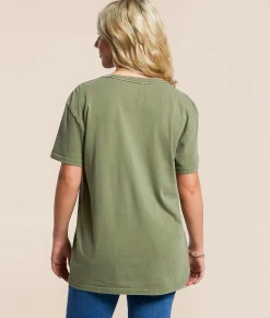 Wrangler® For The Ride Of Life Oversized T-Shirt Olivine New