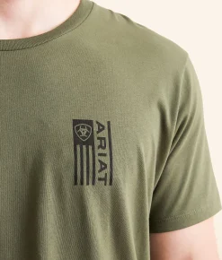 Ariat Founding Flag T-Shirt Surplus Green New