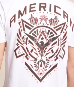 American Fighter Fountain Lake T-Shirt White Discount