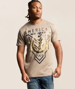 Tops|Graphic T-Shirts | American Fighter Foxpark T-Shirt Desert Taupe