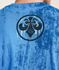 Affliction Fragmented T-Shirt Pacific Blue Discount