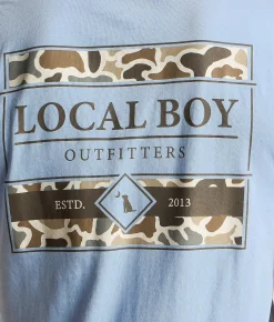 Tops|Graphic T-Shirts | Local Boy Outfitters Framed Fill T-Shirt Washed Denim
