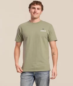 Veece Framed Step Fade T-Shirt Desert Green Hot