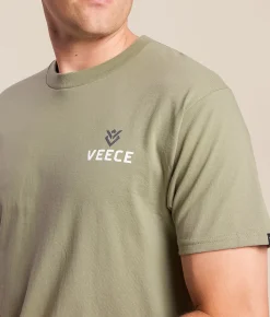 Veece Framed Step Fade T-Shirt Desert Green Hot