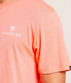 Tops|Graphic T-Shirts | Veece Framework Fade T-Shirt Neon Flamingo Pink