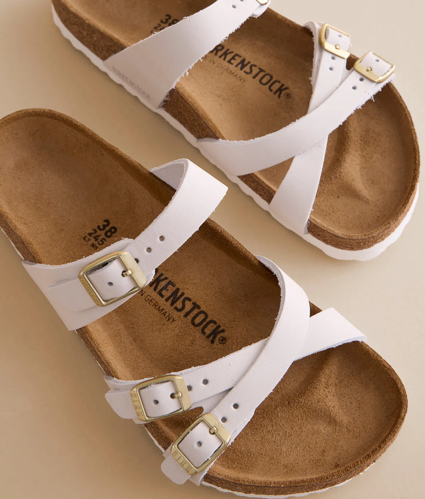 Shoes|Activewear | Birkenstock® Franca Leather Sandal Antique White