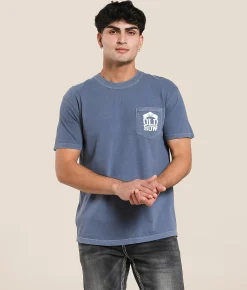Tops|Graphic T-Shirts | Old Row Frat Composite T-Shirt Denim