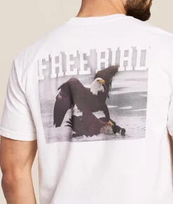 Tops|Graphic T-Shirts | Old Row Free Bird T-Shirt White