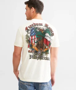 Freedom Ranch Freedom Flags T-Shirt Antique White Clearance