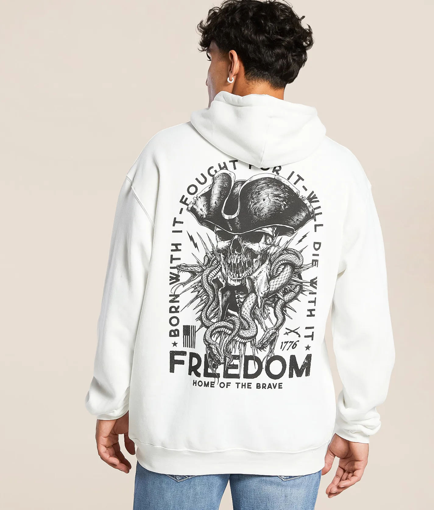 Howitzer Freedom Hooded Sweatshirt Antique White