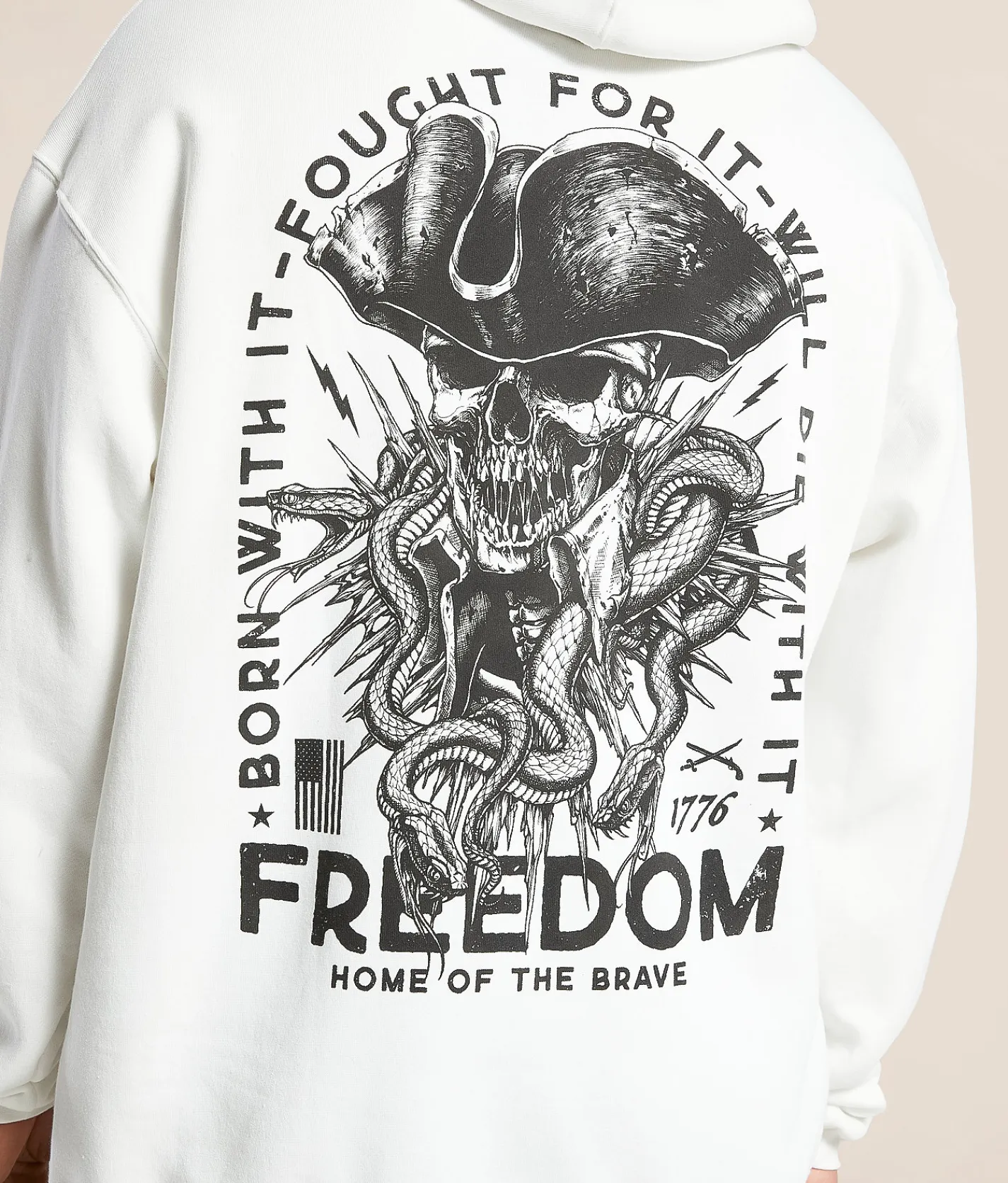 Howitzer Freedom Hooded Sweatshirt Antique White