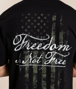 Tops|Graphic T-Shirts | Howitzer Freedom Stripes T-Shirt Black