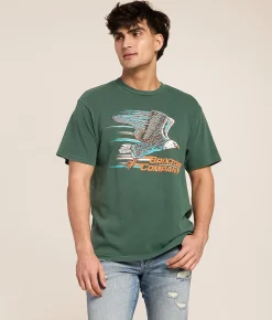 Brixton Free T-Shirt Primal Green Worn Wash