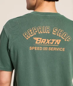Brixton Free T-Shirt Primal Green Worn Wash