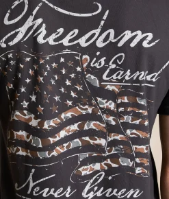 Tops|Graphic T-Shirts | Howitzer Free 76 T-Shirt Vintage Black