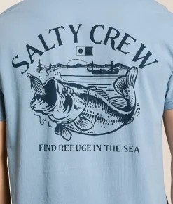 Salty Crew Fresh Bass Classic T-Shirt Blue Fog Outlet