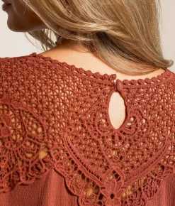 Daytrip Front Tie Top Henna Clearance
