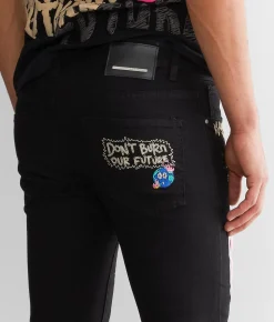 First Row® Future Straight Stretch Jean Black Best