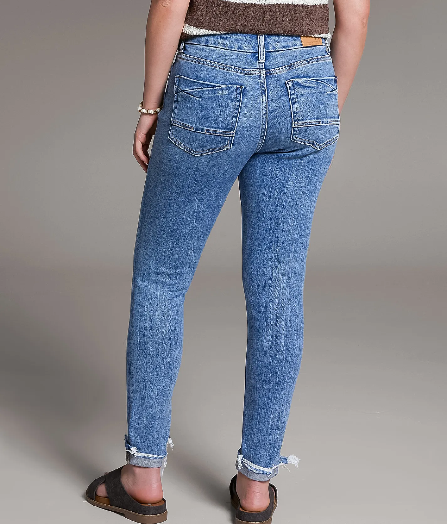 BKE Gabby Ankle Skinny Stretch Jean Pomeroy Hot