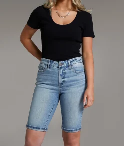 BKE Gabby Bermuda Stretch Cuffed Short Kilgore 2 Sale