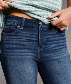 BKE Gabby Cropped Straight Stretch Jean Herbel 3 Clearance