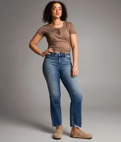 Jeans|Bottoms | BKE Gabby Cropped Straight Stretch Jean Velez 10