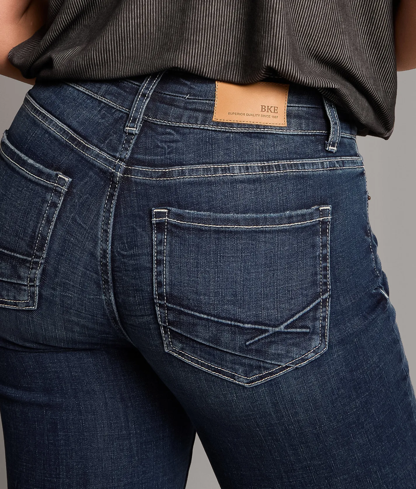 BKE Gabby Cuffed Stretch Capri Jean Galvan 2 Outlet