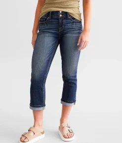 BKE Gabby Cuffed Stretch Capri Jean Vinson 3 Discount