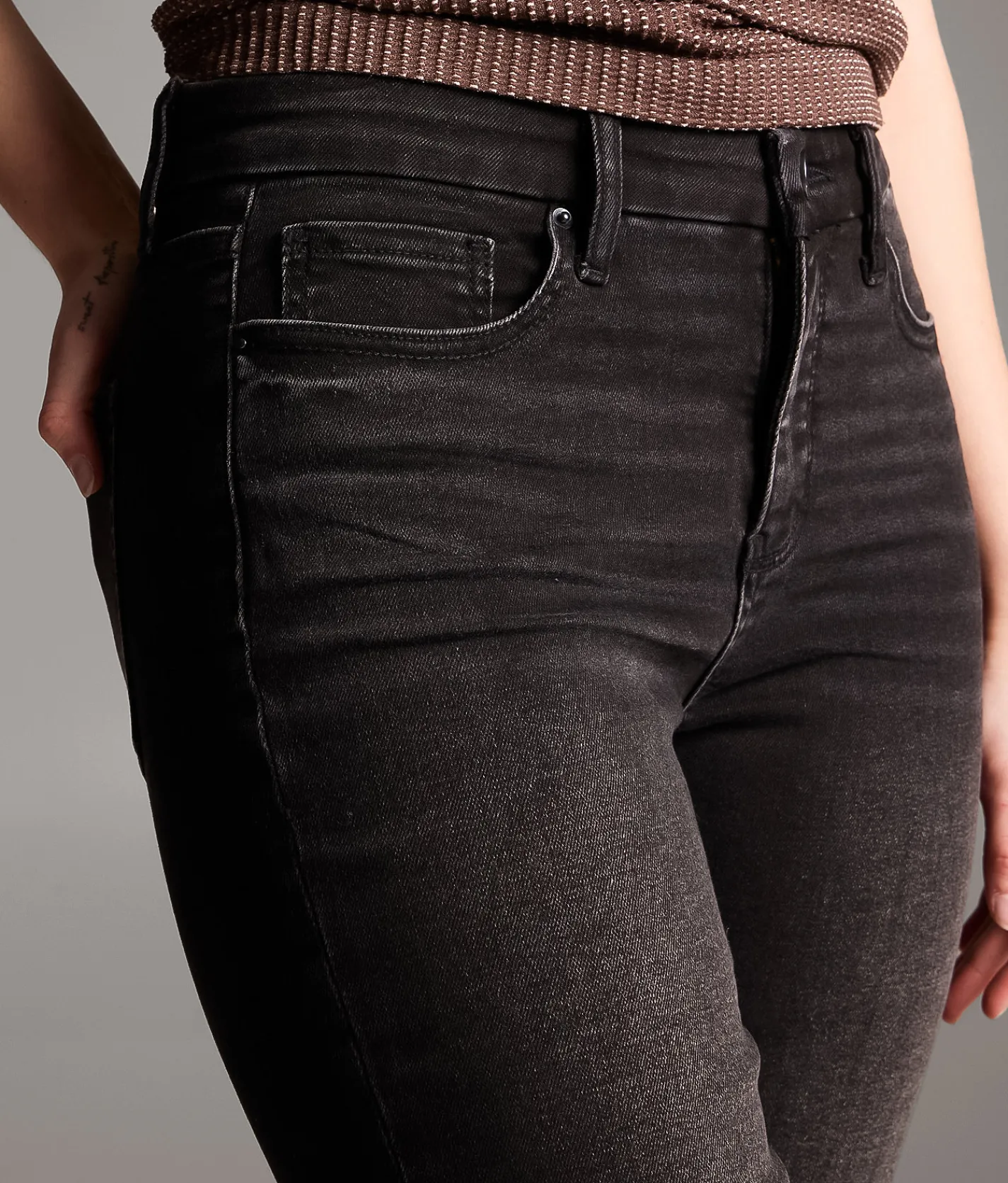 Jeans|Bke Jeans | BKE Gabby High Rise Trouser Stretch Jean Washed Black
