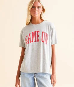 Tops | White Crow Game On T-Shirt Classic Heather Grey