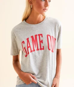 Tops | White Crow Game On T-Shirt Classic Heather Grey