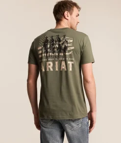 Tops|Graphic T-Shirts | Ariat Gang Of Four T-Shirt Surplus Green