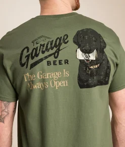 Tops | American Needle Garage Beer Always Open T-Shirt Military Green
