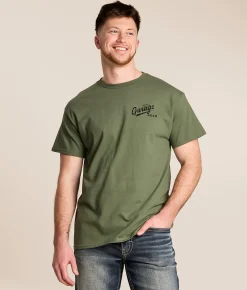 American Needle Garage Beer Always Open T-Shirt Military Green Best