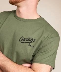 American Needle Garage Beer Always Open T-Shirt Military Green Best