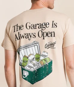 Tops|Graphic T-Shirts | American Needle Garage Beer Cooler T-Shirt Sand