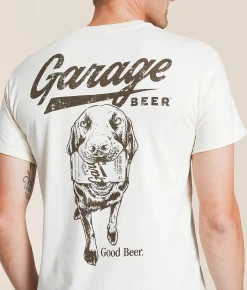 American Needle Garage Beer Dog T-Shirt Natural Outlet