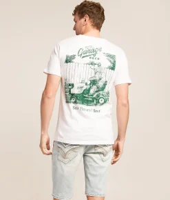 Tops|Graphic T-Shirts | American Needle Garage Beer Mower T-Shirt White