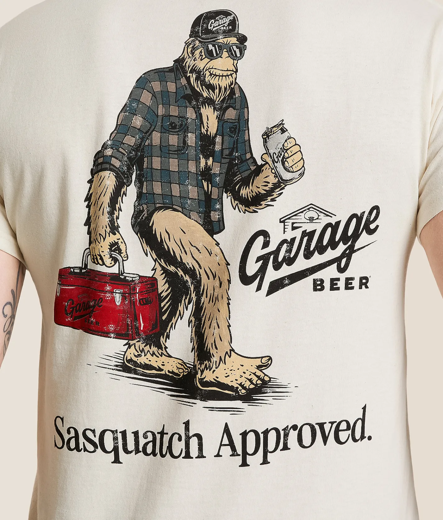 Tops | American Needle Garage Beer Sasquatch T-Shirt Natural